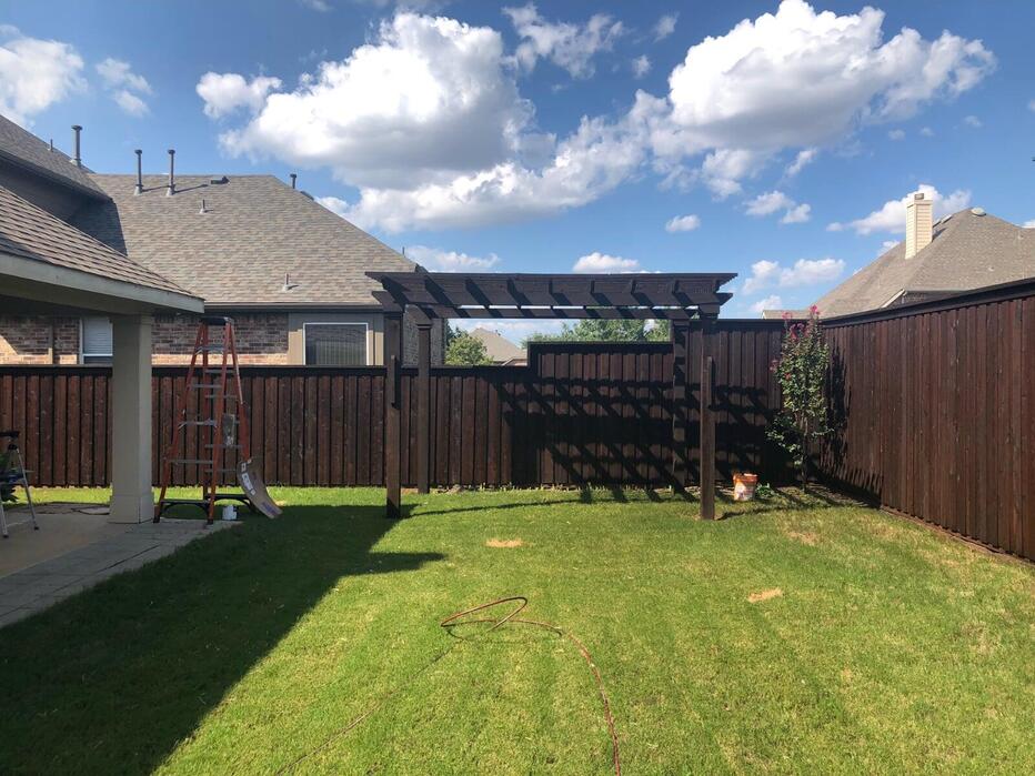 Exterior Deck Fence Pergola Staining